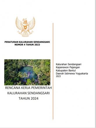 Rencana Kerja Pemerintah Kalurahan Sendangsari (RKPKal) untuk Tahun Anggaran 2024