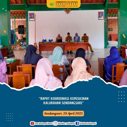 Rapat Koordinasi Penanggulangan Kemiskinan Kalurahan Sendangsari